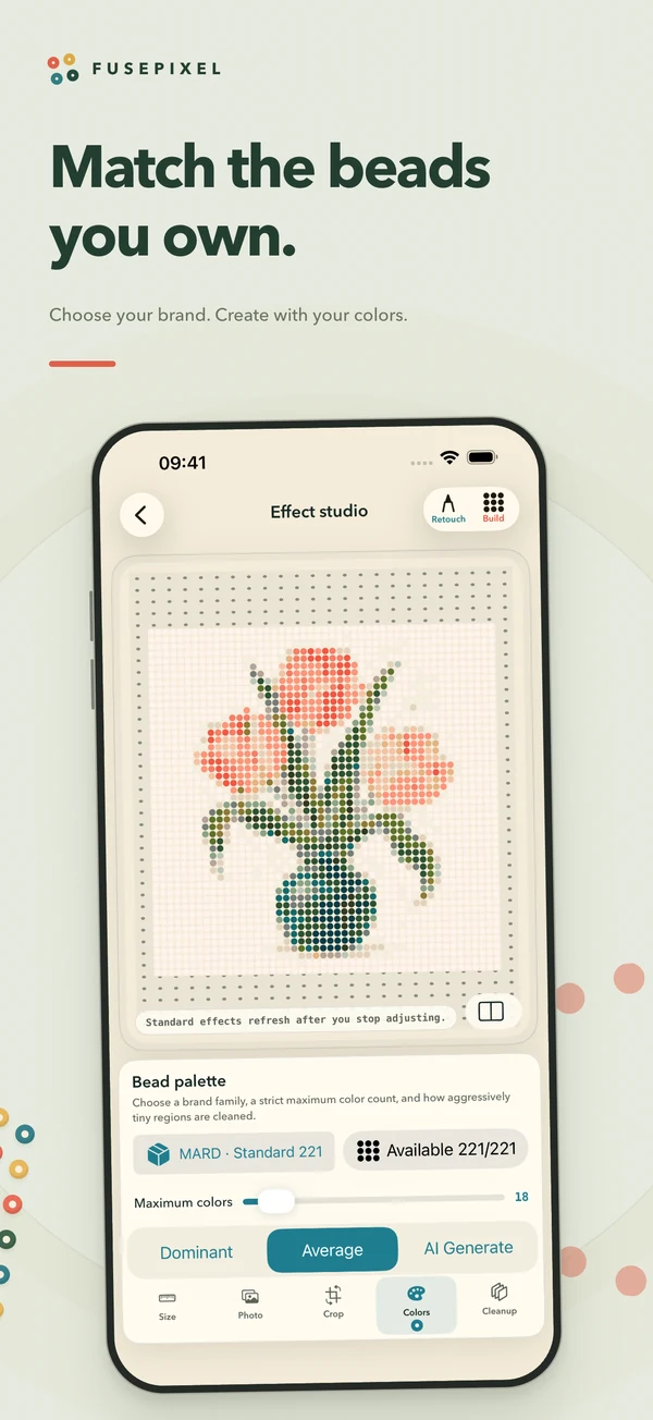 FusePixel：Turn photos into bead patterns, one creative detail at a time.
