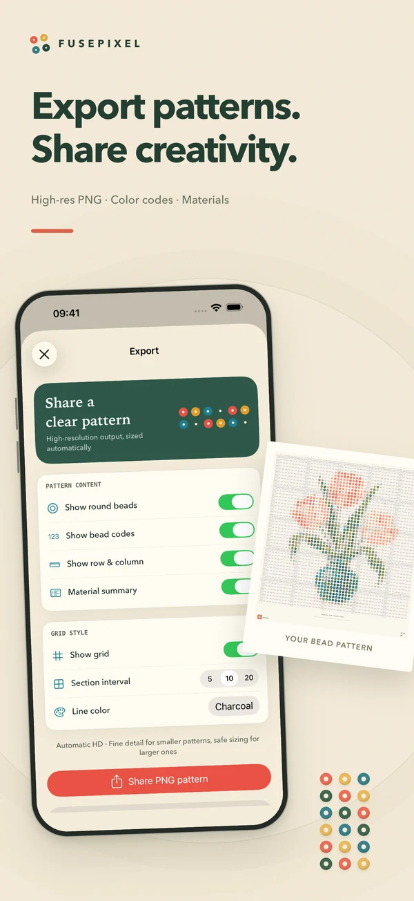 FusePixel：Turn photos into bead patterns, one creative detail at a time.